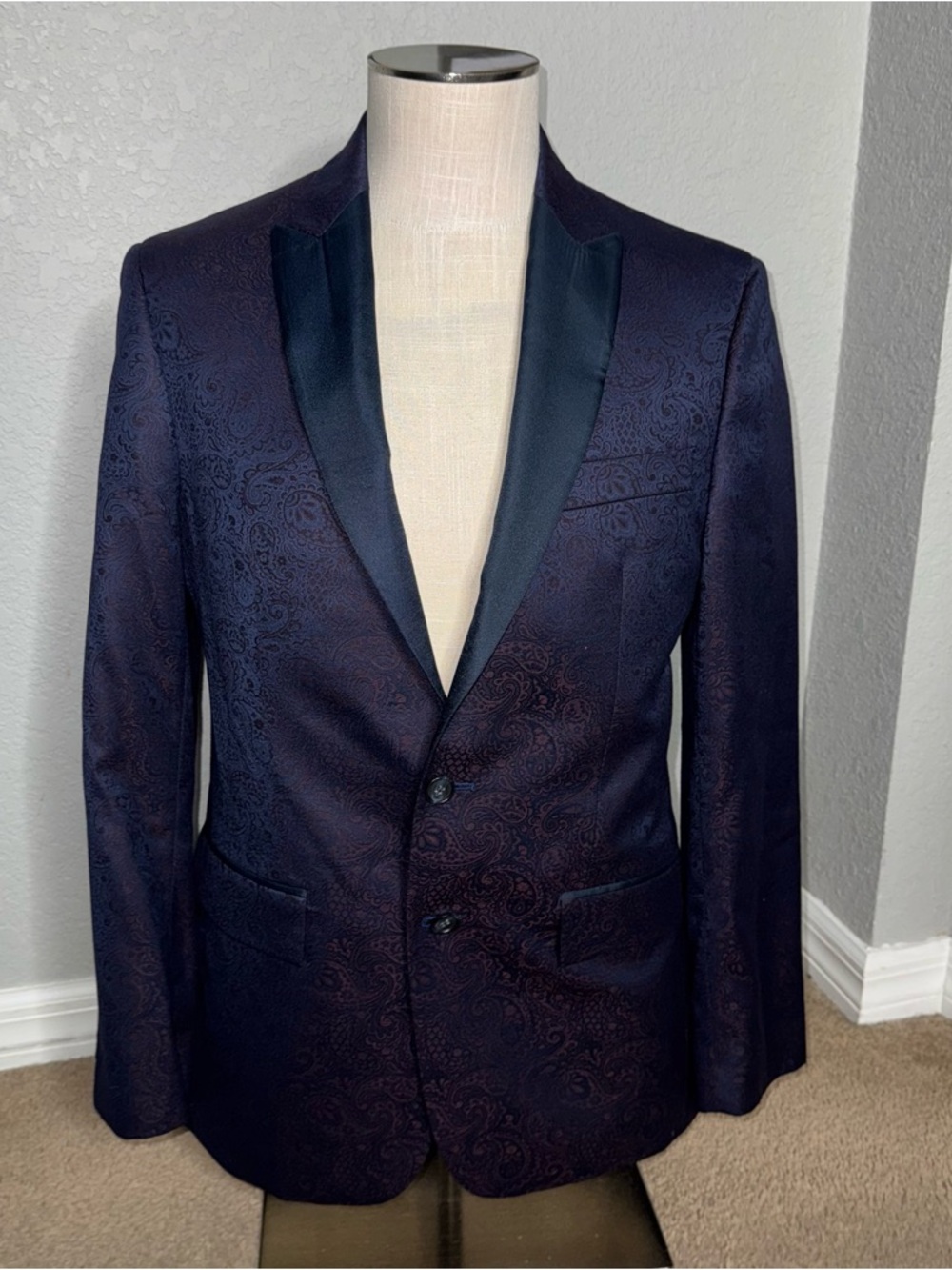 RYAN SEACREST Distinction Paisley floral BLAZER Jacket 38R